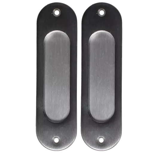 BONAITI SERRATURE Classic Sliding Door Handle Pull MOS Oval Blind Pair