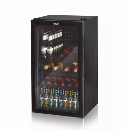 Swan 80L Glass Fronted Under Counter Fridge