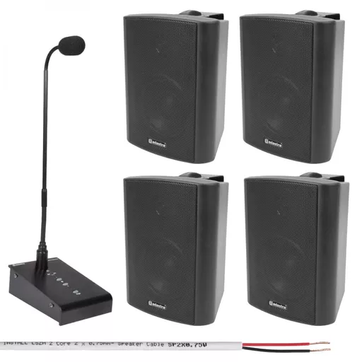 Adastra PA Announcement System with Wall Mount Speakers