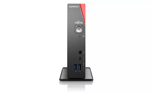 Fujitsu ESPRIMO G7012A 5850U Desktop AMD Ryzen™ 7 PRO 16 GB DDR4-SDRAM 512 GB SSD Windows 11 Pro Mini PC Black, Red