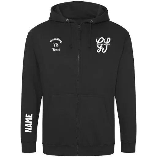OxfordshireGangShow2027_AdultsZipHoodie_Black_White_Front.png