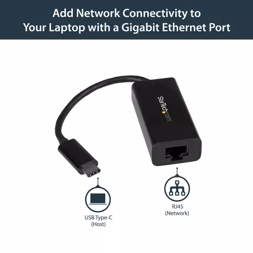 StarTech.com ​​USB-C to Gigabit Ethernet Adapter - Black