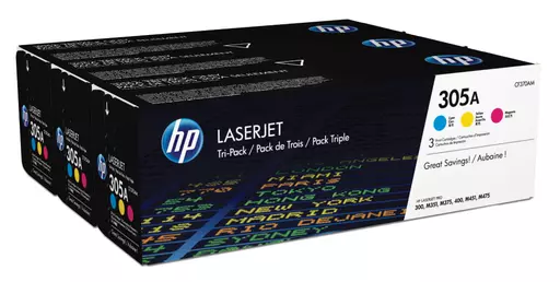 HP CF370AM/305A Toner cartridge MultiPack C,M,Y, 3x2.6K pages ISO/IEC 19798 Pack=3 for HP LaserJet M 375