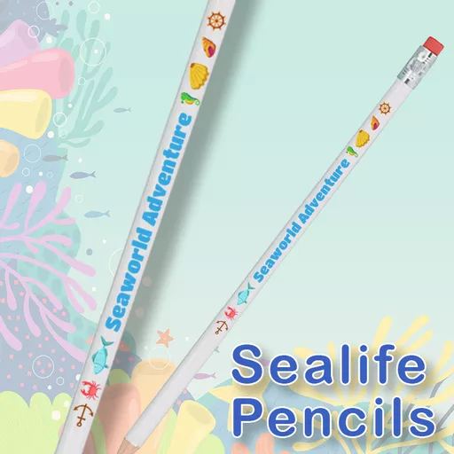 Sealife Personalised Pencil with Eraser (100 pencils)