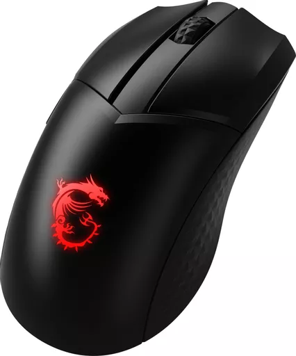 MSI CLUTCH GM41 LIGHTWEIGHT WIRELESS Gaming Mouse 'RGB, upto 20000 DPI, low latency, 74g weight, 80 hours battery life, 6 Programmable button, Symmetrical design, OMRON Switches, Dragon Center'