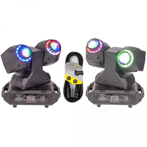 Ibiza MHBEAM60-FX Dual 2-in-1 Moving Head Twin Pack Bundle