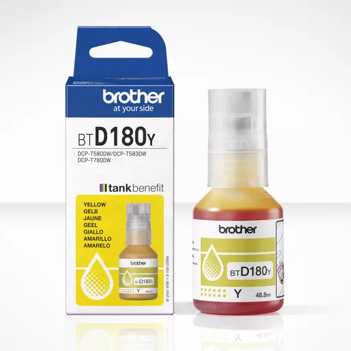 Brother BT-D180Y Ink bottle yellow, 5K pages ISO/IEC 19752 48.8ml for Brother DCP-T 580 DW