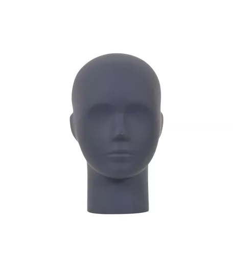 Matt Grey Display Head with Basic Facial Features - 235mm