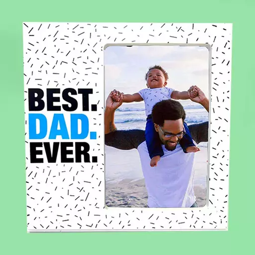 Personalised Best Dad Ever Photo Frame. Custom Dad Gift. Ideal for fathers day