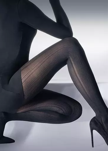 Aristoc RIB OPAQUE TIGHTS   Navy & Black