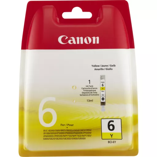 Canon 4708A002/BCI-6Y Ink cartridge yellow, 210 pages/5% 13ml for Canon BJC 8200/I 560/I 990/I 9900/S 800