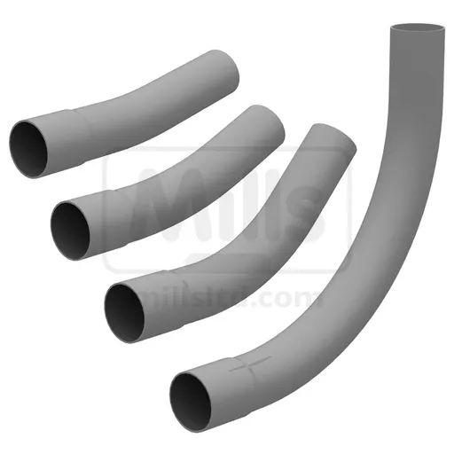 Bend Duct Grey - 96.5mm Outside Diameter (Duct 54)