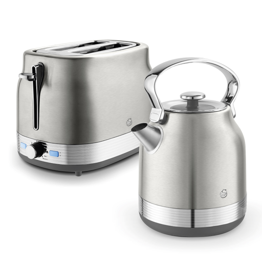 Swan Retro Kitchen Set - Traditional Kettle and 2 Slice Toaster