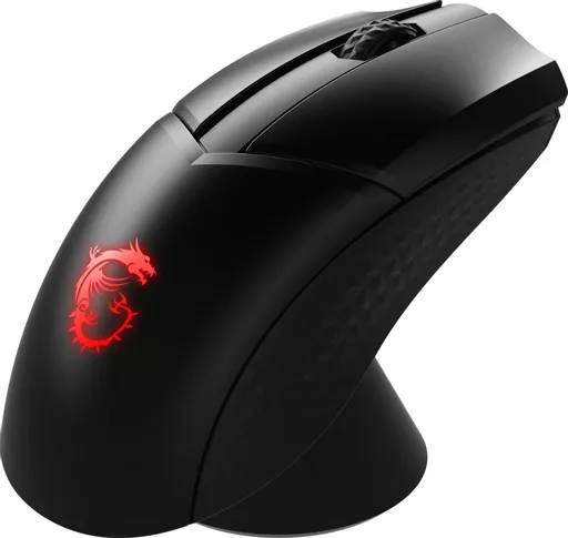 MSI CLUTCH GM41 LIGHTWEIGHT WIRELESS Gaming Mouse 'RGB, upto 20000 DPI, low latency, 74g weight, 80 hours battery life, 6 Programmable button, Symmetrical design, OMRON Switches, Dragon Center'