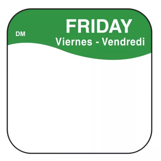 25mm Removable Square Friday Label