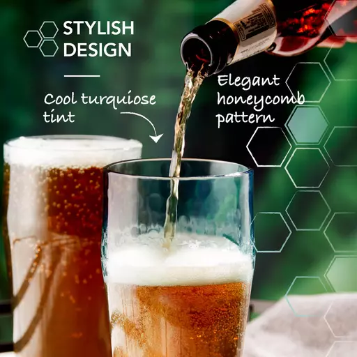 Fresco Reusable Plastic Beer Glass Set of 4