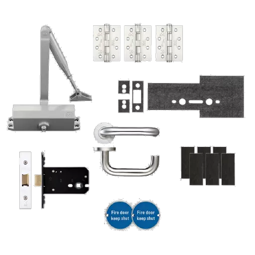 ZOO Architectural Fire Door Pack For Office Door (Non-Locking) KITA4-FDP-A4