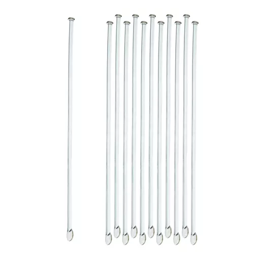 Stirring rod, glass, one end round, other flat, length 200 mm