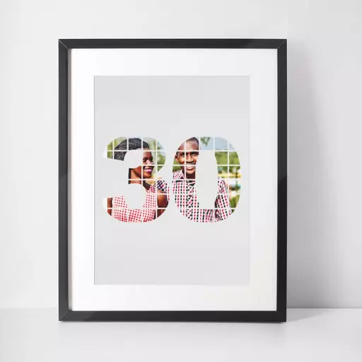 Personalised Photo Wall Art - 30 Years