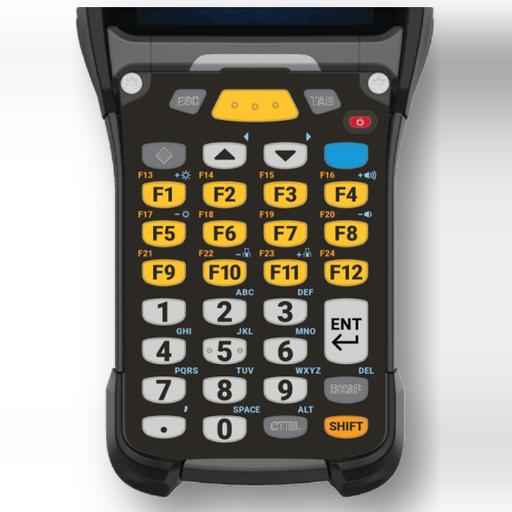 Zebra KYPD-MC9334FNR-01 mobile device keyboard Alphanumeric English Black, Grey, Yellow