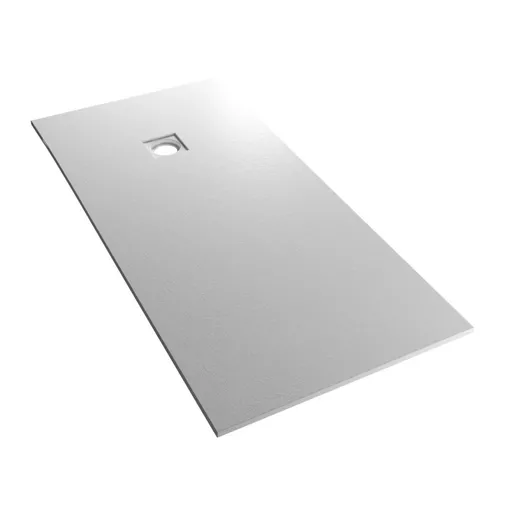 Crossland  1700mm x 800mm Slate Finish Shower Tray - Light Grey