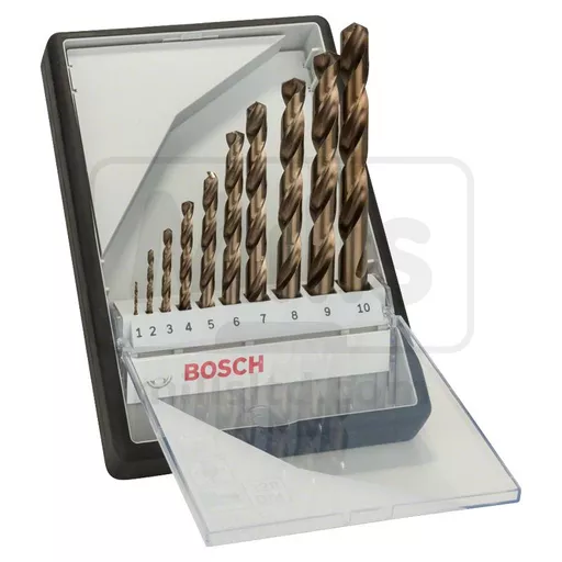 Bosch 10 Piece Robust Line HSS Cobalt Metal Drill Set 1-10mm