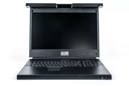 Vertiv Avocent LRA185KMM-201 rack console 48.3 cm (19") 1366 x 768 pixels Plastic, Steel Black 1U