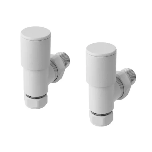 Angled radiator valve (pair) Matt White Matt White