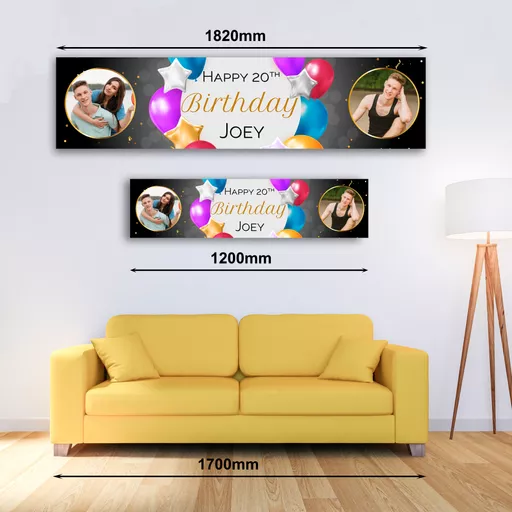 Personalised Banner -  Balloons with Photo Banner