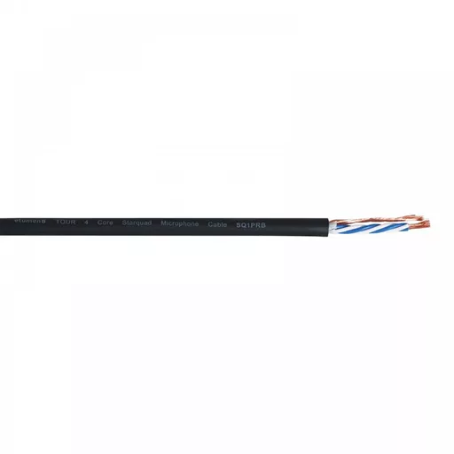 elumen8 TOUR Starquad 4 Core Mic Cable, 100m Drum Black