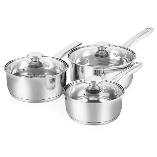 3 Piece Saucepan Set S/Steel
