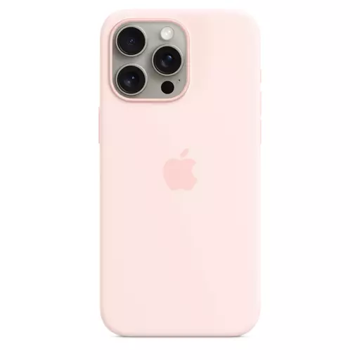 Apple iPhone 15 Pro Max Silicone Case with MagSafe - Pink