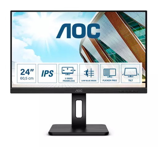 AOC P2 Q24P2Q LED display 60.5 cm (23.8") 2560 x 1440 pixels Quad HD Black