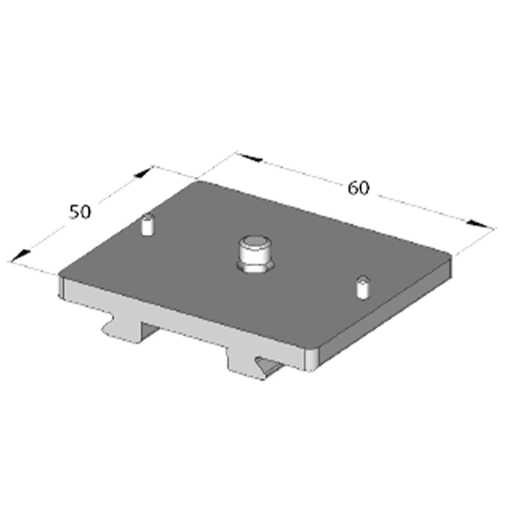 Arca Swiss Classic quick plate for Mamiya RZ/RB 1/4 ", Length 50mm x Width 60mm