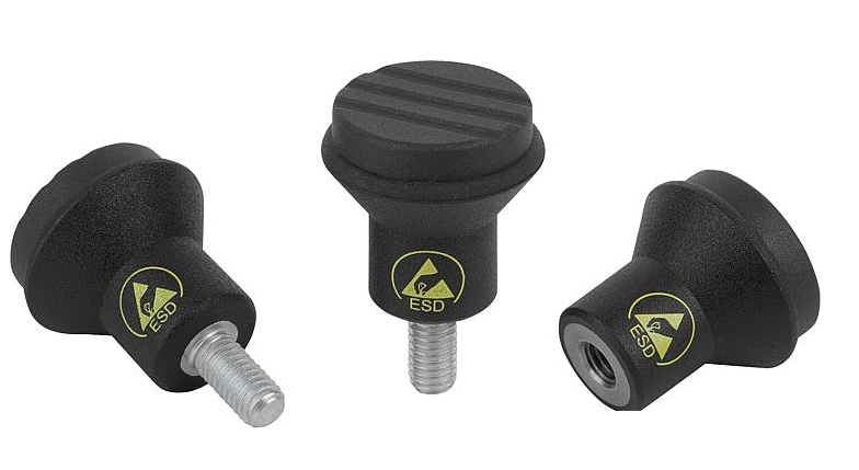 K0251 - Antistatic Mushroom Knobs With Steel Threads