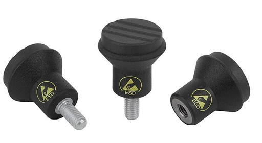 K0251 - Antistatic Mushroom Knobs With Steel Threads