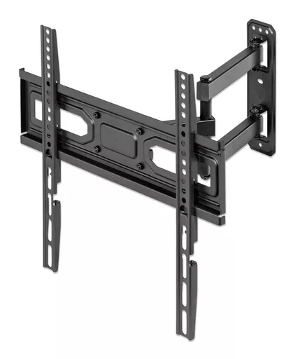 Manhattan TV & Monitor Mount, Wall, Full Motion, 1 screen, Screen Sizes: 32-55", Black, VESA 100x100 to 400x400mm, Max 35kg, LFD, Tilt & Swivel with 3 Pivots, Lifetime Warranty