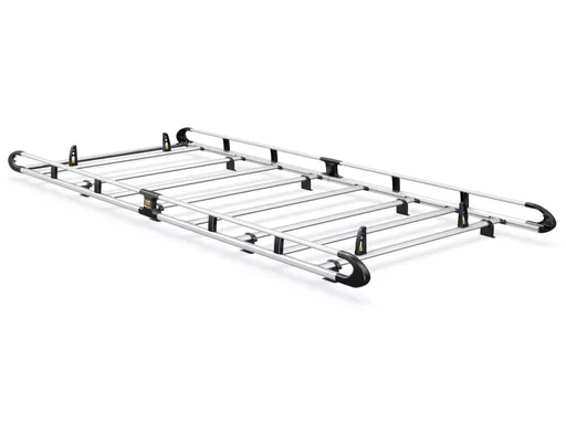 Ford Transit 2014-Onwards L4, H3 Twin Rear Doors - ULTI Rack+ (Aluminium) - 7 Bar Roof Rack