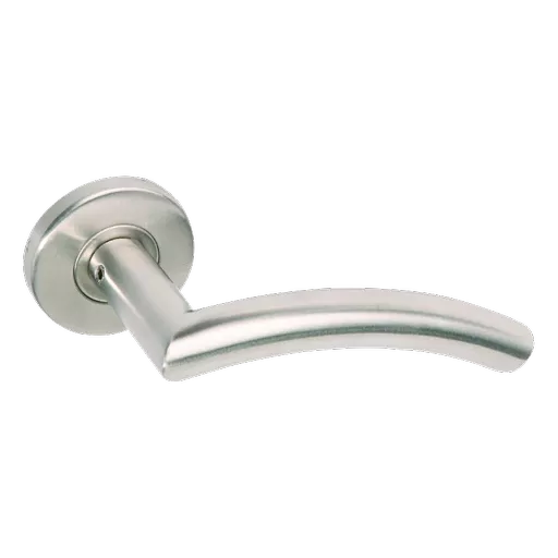 BRITON Curved Mitred Lever on Rose with Round Bar