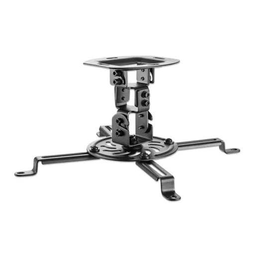 Manhattan Projector Mount, Ceiling, Universal, Tilt, Swivel & Rotate, Height: 15cm, Max 13.5kg, Black, Lifetime Warranty