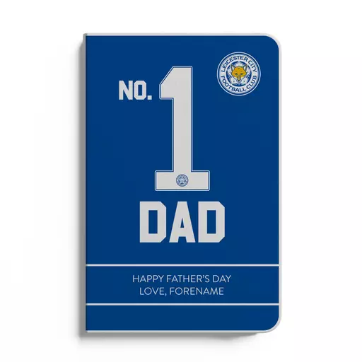 Leicester City FC No.1 Dad A5 White Lined Notebook