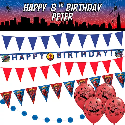 Personalised Party At Home Kit - Spiderman