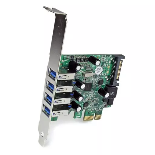 StarTech.com 4 Port PCI Express PCIe SuperSpeed USB 3.0 Controller Card Adapter with UASP - SATA Power