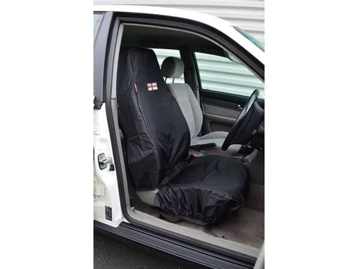 Turtle Covers Universal Utility Single Front Seat Cover with Embroidered Flag