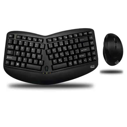 Adesso Tru-Form Media 1150 - Wireless Ergo Mini Keyboard &amp; Mouse