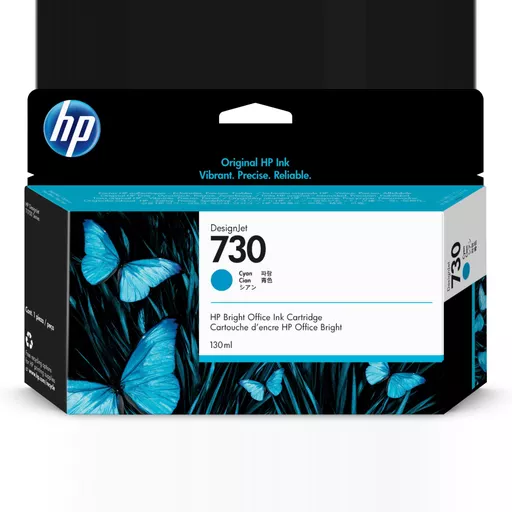 HP P2V62A/730 Ink cartridge cyan 130ml for HP DesignJet T 1600/1700/940