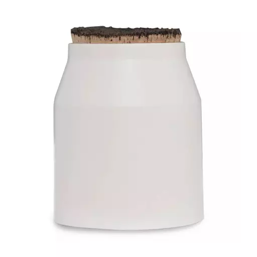 Medium Ceramic Storage Jar with Weathered Cork Lid