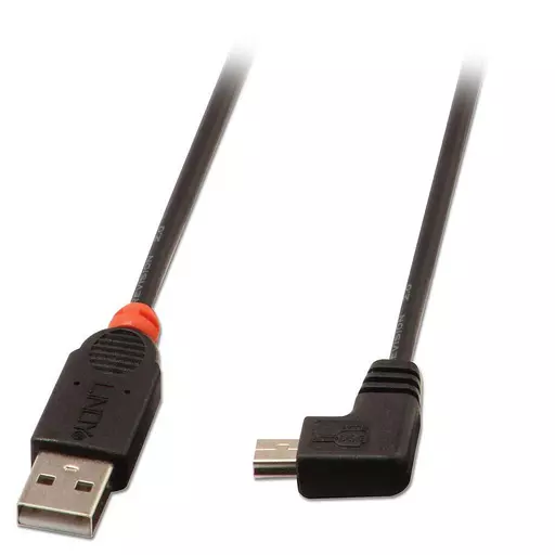 Lindy USB2.0 A/Mini-B 90 Degree 1m