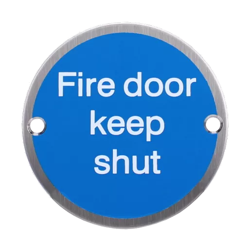 ASEC Metal `Fire Door Keep Shut` Sign