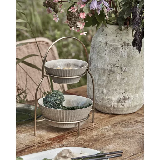 Plate Stand, Sana, Antique brass finish, Large